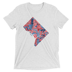 Washington DC Neighborhood Map Tri-Blend T-Shirt