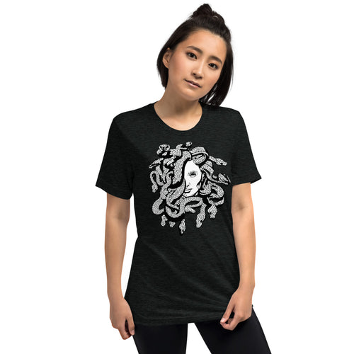 Medusa Greek Mythology Scales Unisex Tri-Blend T-Shirt