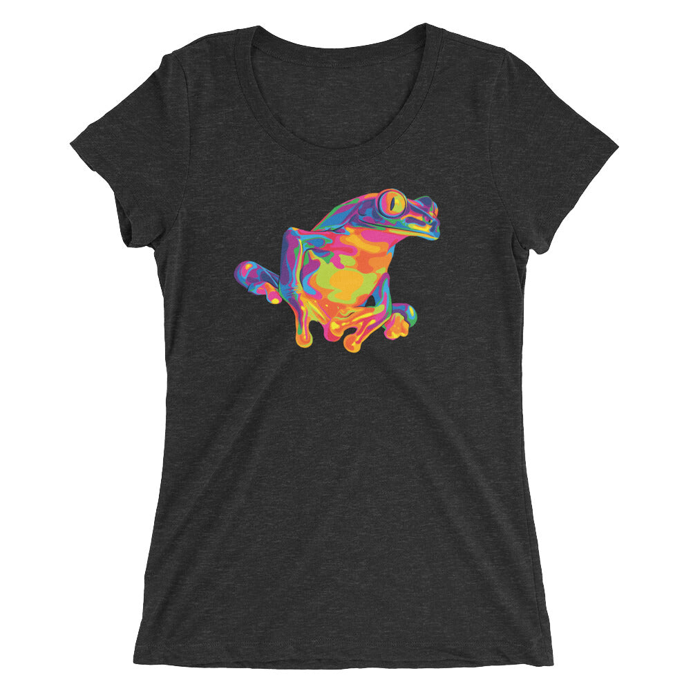 Rainbow Red Eyed Tree Frog Women's Tri-Blend T-Shirt