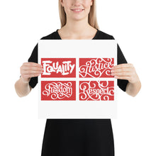 Load image into Gallery viewer, Four Reds Social Justice Poster