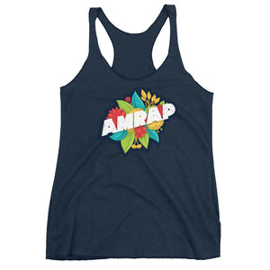 AMRAP Floral Racerback Tri-Blend Tank Top