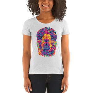 The Rainbow Alpaca Women's Cut Tri-Blend T-Shirt