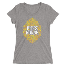 Load image into Gallery viewer, Pittsburgh Swirls Women&#39;s Cut Tri-Blend T-Shirt