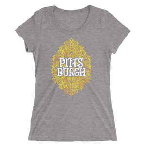 Pittsburgh Swirls Women's Cut Tri-Blend T-Shirt