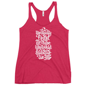 We Gladly Feast Racerback Tri-Blend Tank Top