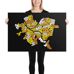 Pittsburgh Neighborhood Names Poster