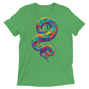 Rainbow Geo Snake Coil Tri-Blend T-Shirt