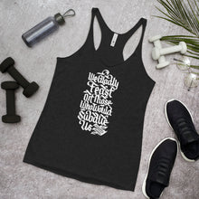 Load image into Gallery viewer, We Gladly Feast Racerback Tri-Blend Tank Top