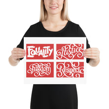 Load image into Gallery viewer, Four Reds Social Justice Poster