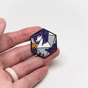 Dragon's D20 Enamel Pin