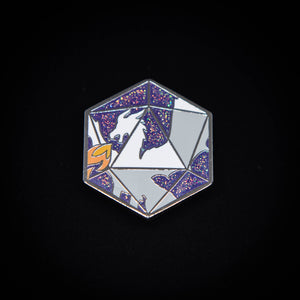 Dragon's D20 Enamel Pin