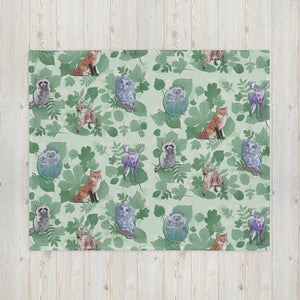 Woodland Critters Throw Blanket