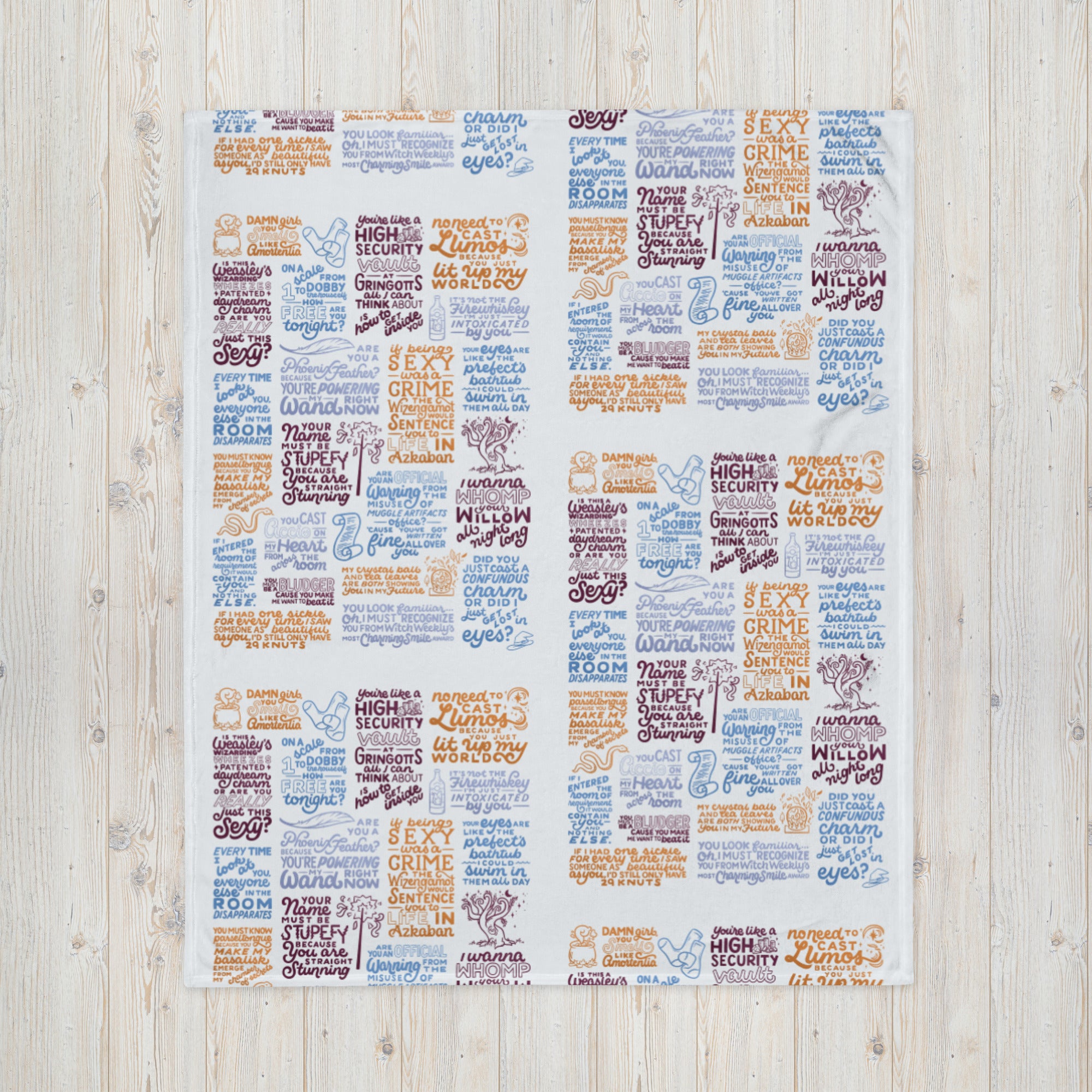 Wizarding Pickup Lines Throw Blanket