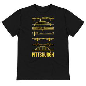 Pittsburgh Bridges Silhouette Sustainable T-Shirt
