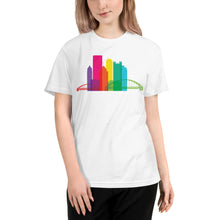 Load image into Gallery viewer, Pittsburgh Rainbow Pop Downtown Skyline Sustainable T-Shirt