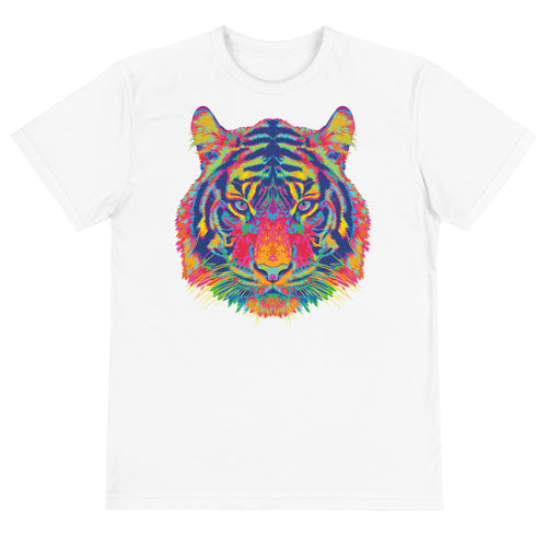 Rainbow Symmetrical Tiger Sustainable T-Shirt