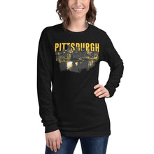 Load image into Gallery viewer, Pittsburgh Downtown Skyline Long Sleeve Tee