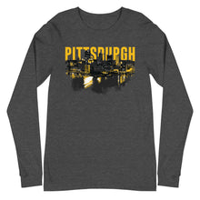 Load image into Gallery viewer, Pittsburgh Downtown Skyline Long Sleeve Tee