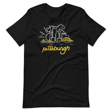 Load image into Gallery viewer, Pittsburgh Mono-Skyline Unisex T-Shirt