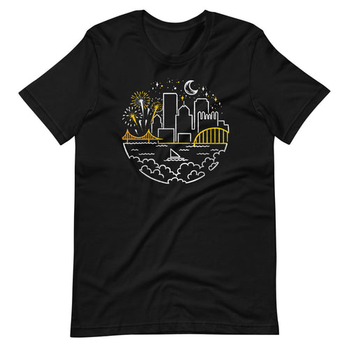 Pittsburgh Starry Skyline Unisex T-Shirt