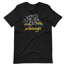 Load image into Gallery viewer, Pittsburgh Mono-Skyline Unisex T-Shirt