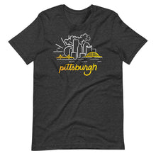 Load image into Gallery viewer, Pittsburgh Mono-Skyline Unisex T-Shirt