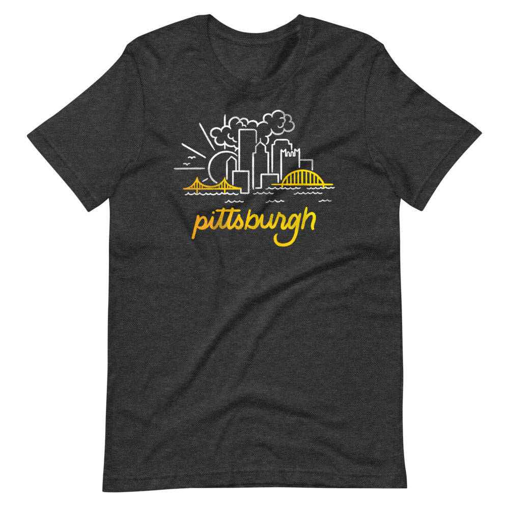 Pittsburgh Mono-Skyline Unisex T-Shirt