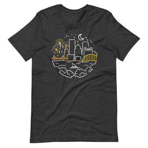 Pittsburgh Starry Skyline Unisex T-Shirt