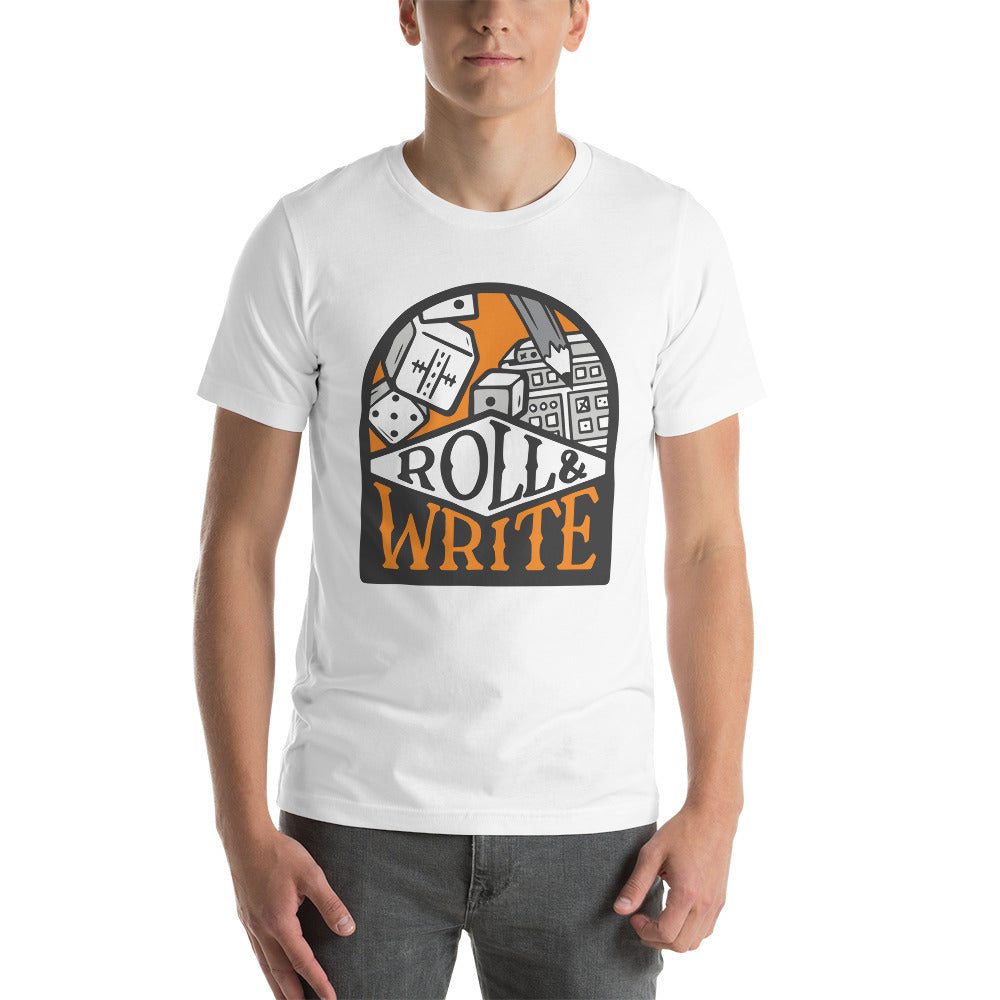 Roll And Write White Unisex T-Shirt