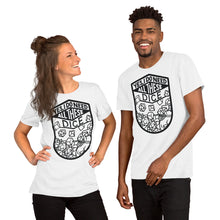 Load image into Gallery viewer, All These Dice B/W Unisex T-Shirt