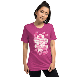 On Wednesdays We Work Out Unisex Tri-Blend T-Shirt