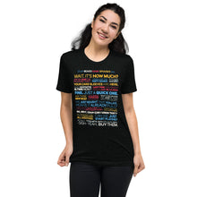 Load image into Gallery viewer, Stuff Gamer Spouses Say Unisex Tri-Blend T-Shirt