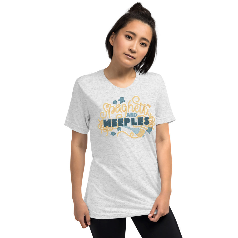 Spaghetti and Meeples Unisex Tri-Blend T-Shirt