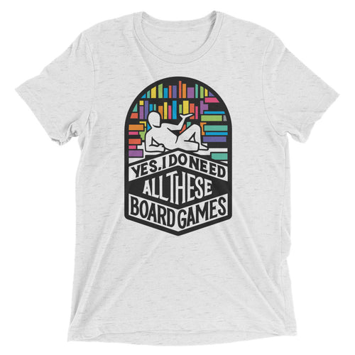 All These Board Games White Tri-Blend T-Shirt