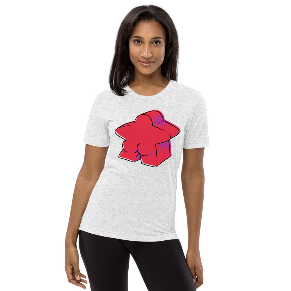 Red Meeple Butts Tri-Blend T-Shirt