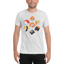 Load image into Gallery viewer, Sushi Dice Unisex Tri-Blend T-Shirt