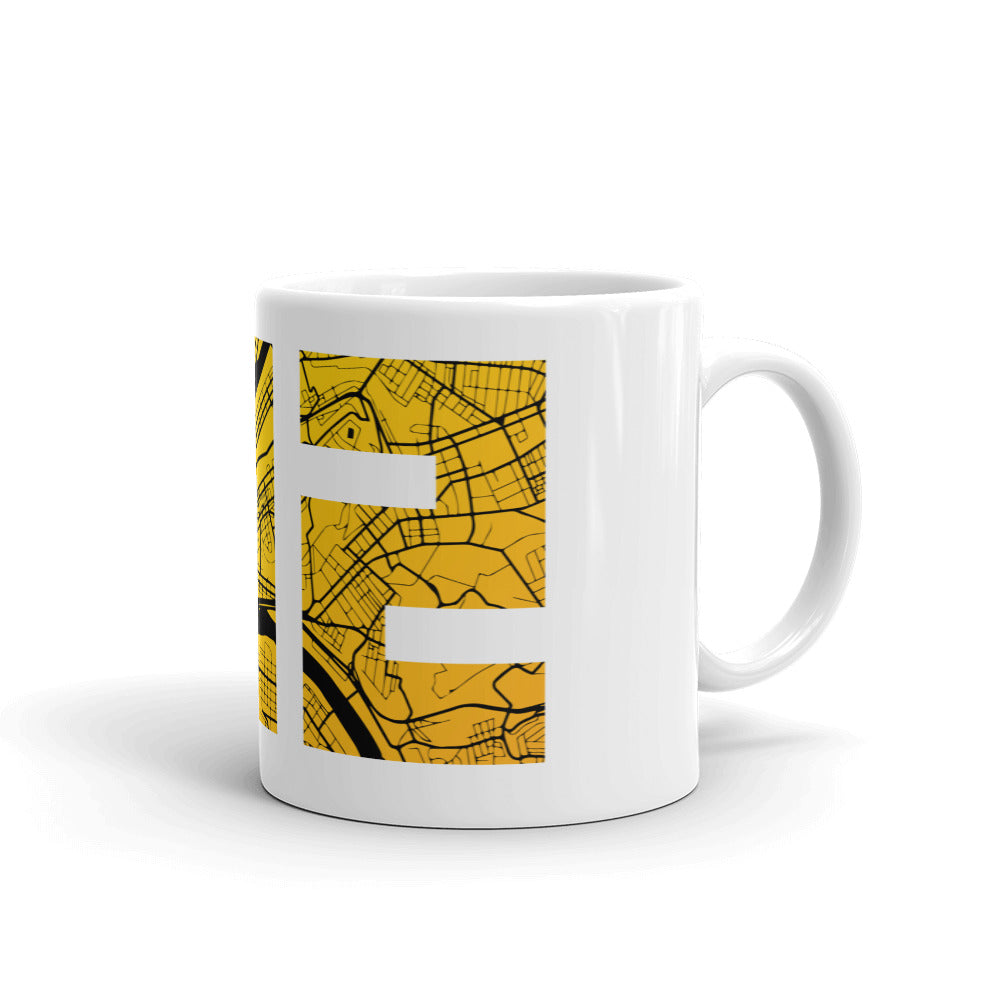Pittsburgh 412 Map Mug