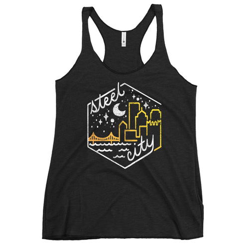 Steel City Starry Skyline Women's Racerback Tank