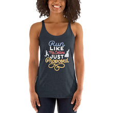 Load image into Gallery viewer, Run Like Collins Just Proposed Women&#39;s Racerback Tank