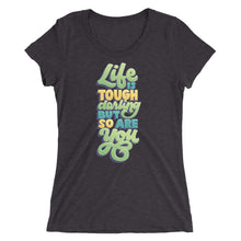 Load image into Gallery viewer, Life is Tough Darling Women&#39;s Tri-Blend T-Shirt